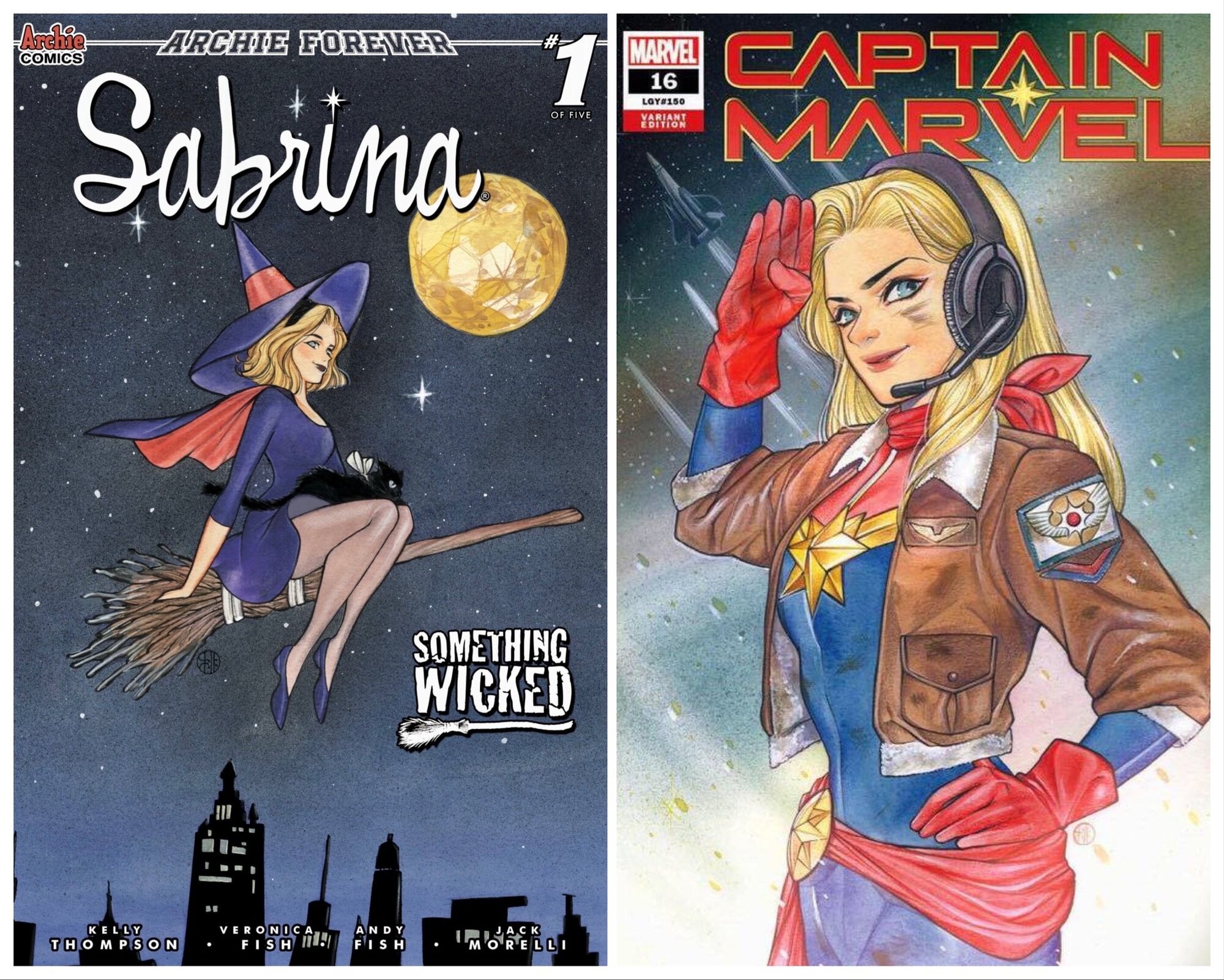 😍 😍 😍LOVE ME SOME MOMOKO!!! CAPTAIN MARVEL #16 & SABRINA SOMETHING WICKED  #1 PEACH MOMOKO EXCLUSIVE NOW AVAILABLE FOR PREORDER AT BTC!!! 🔥 🔥 🔥